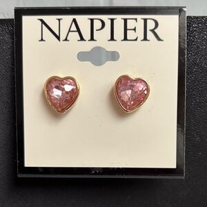 Napier Heart Stud Earrings